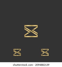 XS, SX, X AND S Abstract initial monogram letter alphabet logo design