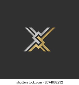XS, SX, X AND S Abstract initial monogram letter alphabet logo design
