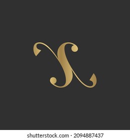 XS, SX, X UND S Abstrakte Anfangsbuchstaben Logo-Design