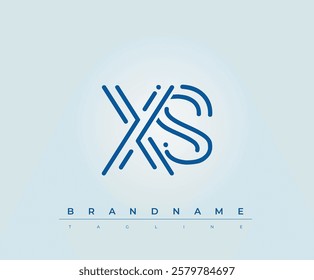 XS Technology Letter Logo Template. This tech letter logo is a graphic mark that uses letters to represent a technology company.