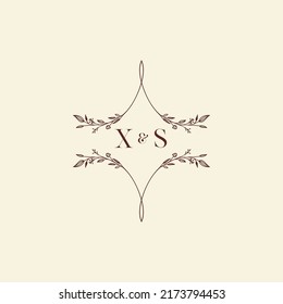 XS wedding initial logo letters in high quality professional design that will print well across any print media