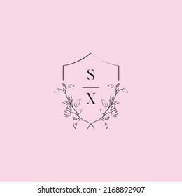 XS wedding logo letters in high quality professional design that will print well across any print media