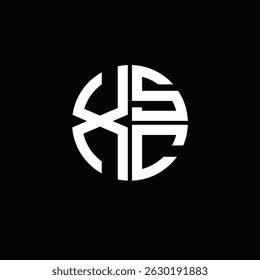 XSC logo XSC icon XSC monogram XSC letter minimalist Circle flat Unique modern abstract logo design.
