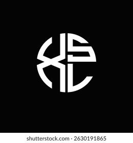 XSL logo XSL icon XSL monogram XSL letter minimalist Circle flat Unique modern abstract logo design.
