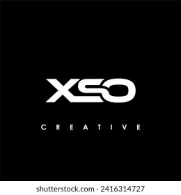 Ilustración de vectores de plantilla de diseño de logotipo inicial de carta XSO