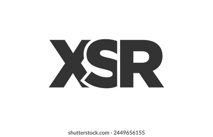 XSR logo design template with strong and modern bold text. Initial based vector logotype featuring simple and minimal typography. Trendy company identity ideal for businesses brand presence.