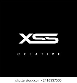 Ilustración vectorial de la plantilla de diseño del logotipo inicial de la carta XSS