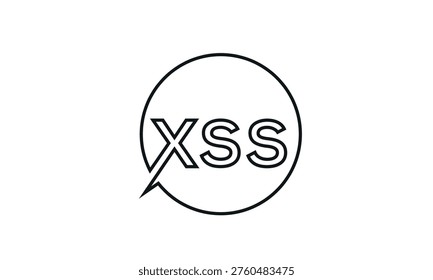 XSS Monogram Speech Bubble Logo Minimal Modern Outline