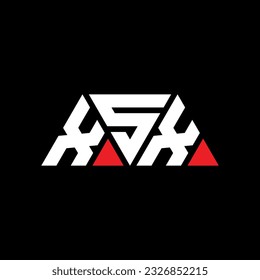 XSX triangle letter logo design with triangle shape. XSX triangle logo design monogram. XSX triangle vector logo template with red color. XSX triangular logo Simple, Elegant, and Luxurious design.