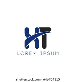 xt initial letter uppercase logo blue and black