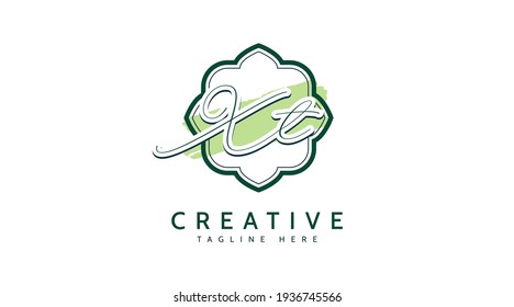XT Initials, handwriting logo vector