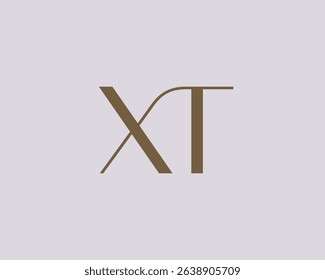 XT letter logo icon design. Classic style luxury initials monogram.