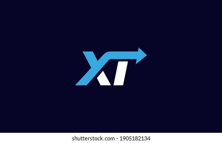 XT Logo design . Letter XT logo design with modern and clean style