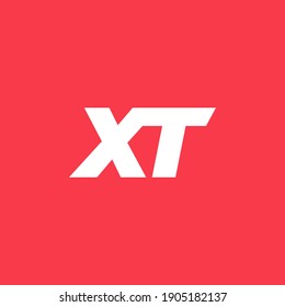 XT Logo design . Letter XT logo design with modern and clean style