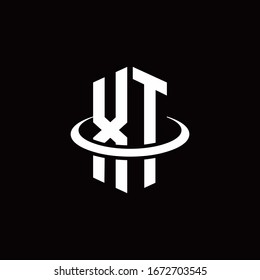 Logotipo de monograma en forma de hexágono y rodeado por un anillo