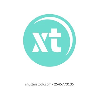 XT sport emblem or team logotype. Ball logo with a combination of Initial letter X and T for balls shop, sports company, training, club badge. Vector illustration.