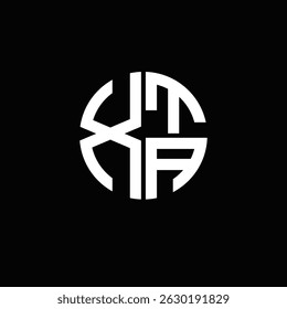 XTA logo XTA icon XTA monogram XTA letter minimalist Circle flat Unique modern abstract logo design.
