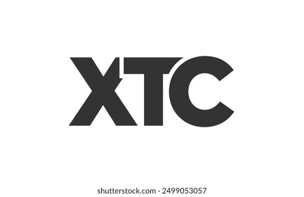 XTC logo design template with strong and modern bold text. Initial based vector logotype featuring simple and minimal typography. Trendy company identity ideal for businesses brand presence.