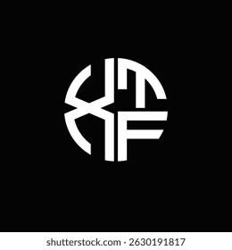 XTF logo XTF ícone XTF monograma XTF letra minimalista Círculo plana Design de logotipo abstrato moderno exclusivo.
