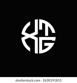 Logotipo XTG ícone XTG monograma XTG letra XTG minimalista Círculo plano Design de logotipo abstrato moderno exclusivo.
