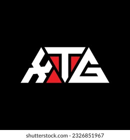 XTG triangle letter logo design with triangle shape. XTG triangle logo design monogram. XTG triangle vector logo template with red color. XTG triangular logo Simple, Elegant, and Luxurious design.