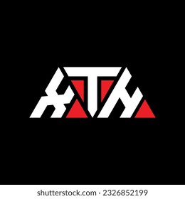XTH Dreieck Buchstaben Logo Design mit Dreieck Form. XTH Dreieck Logo Design Monogramm. XTH Dreieck Vektor Logo Vorlage mit roter Farbe. XTH dreieckiges Logo Einfach, elegant und luxuriös.