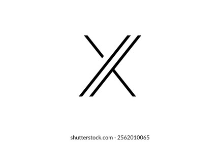 an X-themed graphic image, on a white background. vector graphic base.