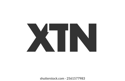 XTN logo design template with strong and modern bold text. Initial based vector logotype featuring simple and minimal typography. Trendy company identity ideal for businesses brand presence.