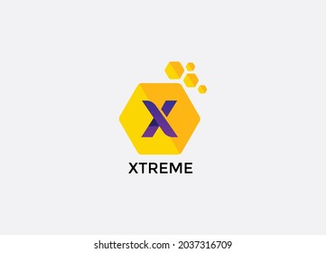 Xtreme Abstract X letter modern initial logo design