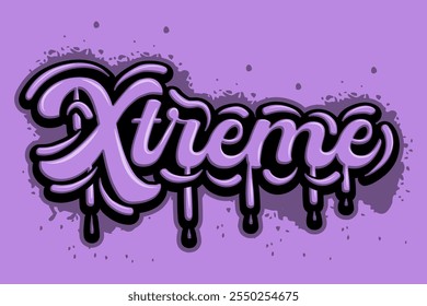 xtreme graffiti lettering typography art illustration