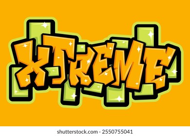 xtreme graffiti lettering typography art illustration