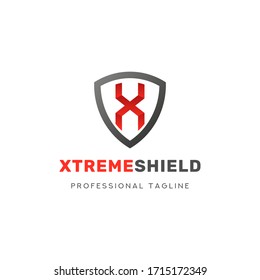 Xtreme Shield Logo Vector Icon Template