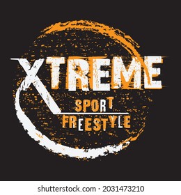 Xtreme sport freestyle t-shirt design, you can download vector file.