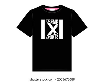 Xtreme sports t-shirt design, vector illustration