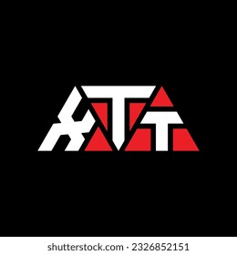 XTT triangle letter logo design with triangle shape. XTT triangle logo design monogram. XTT triangle vector logo template with red color. XTT triangular logo Simple, Elegant, and Luxurious design.