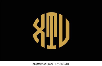XTU Circle Emblem Abstract Monogram Letter Mark Vector Logo Template