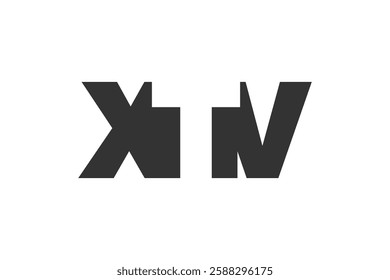 XTV logo design. Initial letter X T V bold font style for tech startups, consulting, corporate branding. Creative company name, headlines typography identity, trendy logotype. Vector illustration.