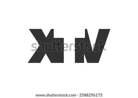 XTV logo design. Initial letter X T V bold font style for tech startups, consulting, corporate branding. Creative company name, headlines typography identity, trendy logotype. Vector illustration.