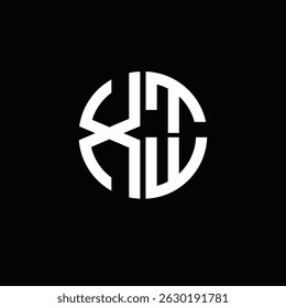 XTW logo XTW icon XTW monogram XTW letter minimalist Circle flat Unique modern abstract logo design.

