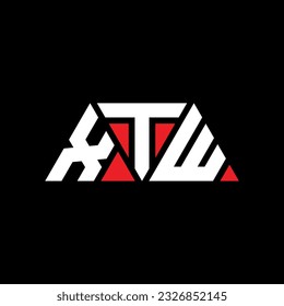 XTW triangle letter logo design with triangle shape. XTW triangle logo design monogram. XTW triangle vector logo template with red color. XTW triangular logo Simple, Elegant, and Luxurious design.