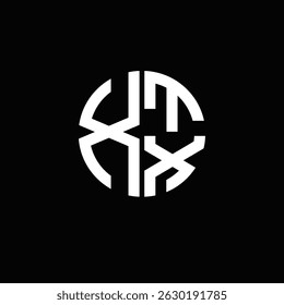 Logotipo XTX ícone XTX monograma XTX letra XTX minimalista Círculo plano Design de logotipo abstrato moderno único.
