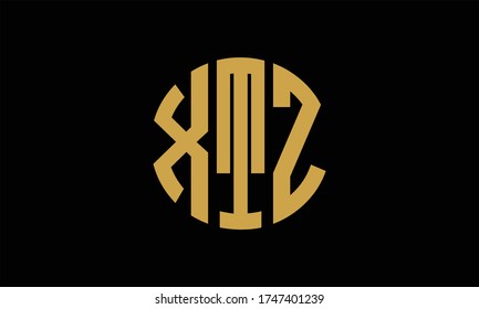 XTZ Circle Emblem Abstract Monogram Letter Mark Vector Logo Template