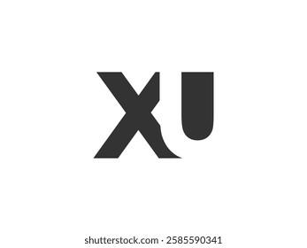 XU creative geometric initial based modern and minimal logo. Letter x u trendy fonts. Universal professional elegant techno vector design.