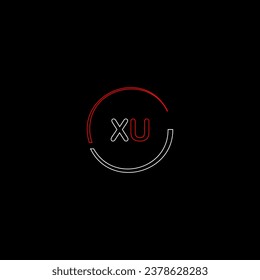 XU creative modern letters logo design template