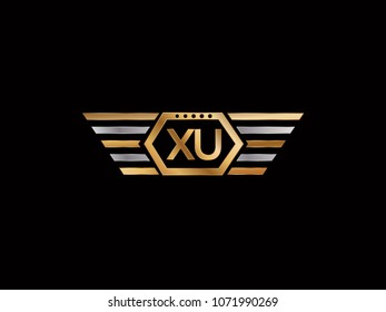 XU initial box letter design