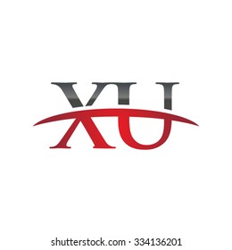 XU initial company red swoosh logo