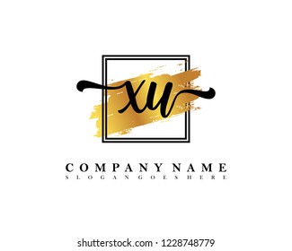 XU Initial handwriting logo concept