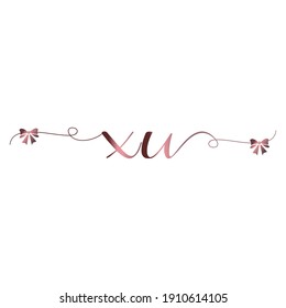 XU Initial logo handwriting modern luxury fashion