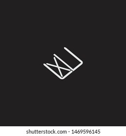 XU Initial Logo letters with rotate squere template