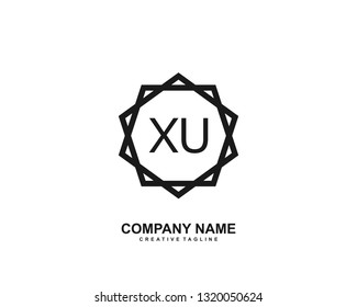 XU initial logo template vector